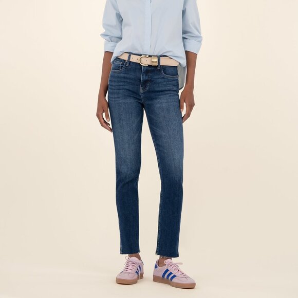 Kut from the Kloth Rachael High Rise Mom Raw Hem Size 88 / Explore W/Darkstone B - Picture 1 of 3